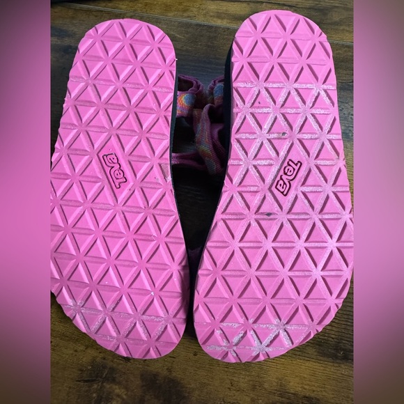 Teva Kids Girl Bubbles Carrot/Fuchsia Original Universal Sandals 3 hiking summer - Picture 4 of 8